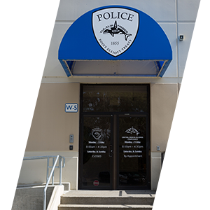Sliding header image showing the outside entrance of the Tulalip police station