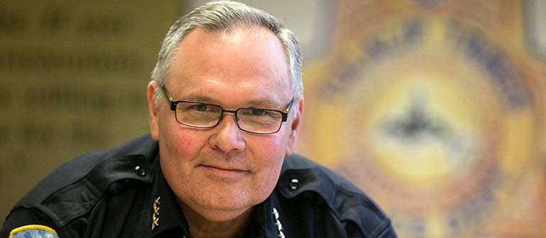 Tulalip Tribal Police Department Leadership Chief Chris Sutter tablet image.