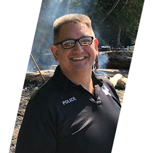 Tulalip Tribal Police Investigations Unit Commander Jim Williams sliding header image.