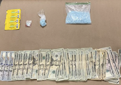 Tulalip Police Department displays on a table drugs seized and the money recovered from the task force operations. 