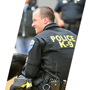 Tulalip Tribal Police K-9 Unit on patrol header sliding image.